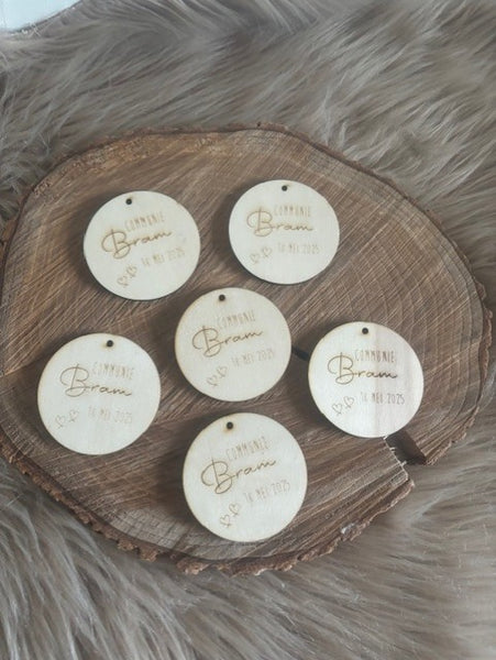 Houten cirkel met naam