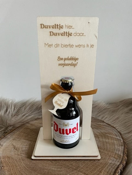 Verjaardagsgeschenk duvel