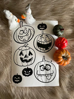 Sticker halloweenpompoenen