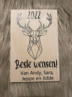 Houten kerstkaart