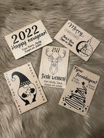 Houten kerstkaart