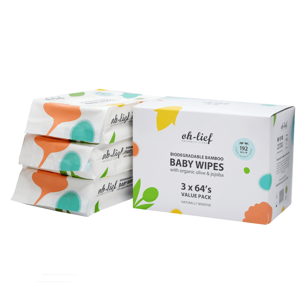 Oh-Lief Baby Wipes 3x64